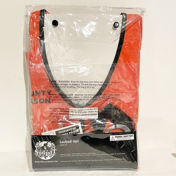 Spirit Halloween Ladies Medium 6/10 Adult‎ Locked Up Costume Dress Up NEW - Picture 4 of 4